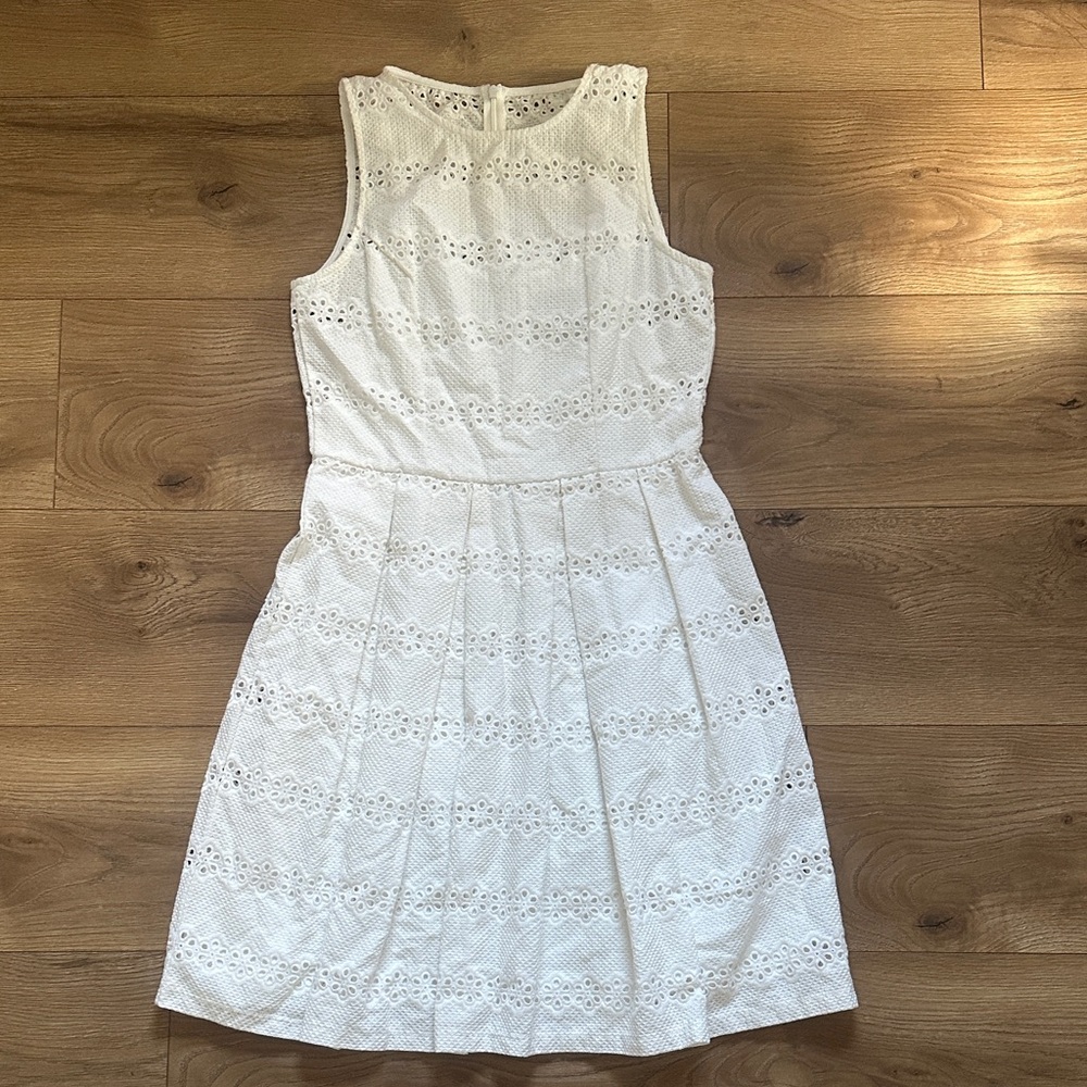 NWT Dainty‎ Hooligan Cream Eyelet Mini Dress Small Feminine